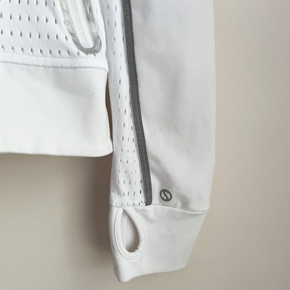 Shape Activewear Mesh Tennis Jacket White Size Large - Picture 5 of 8